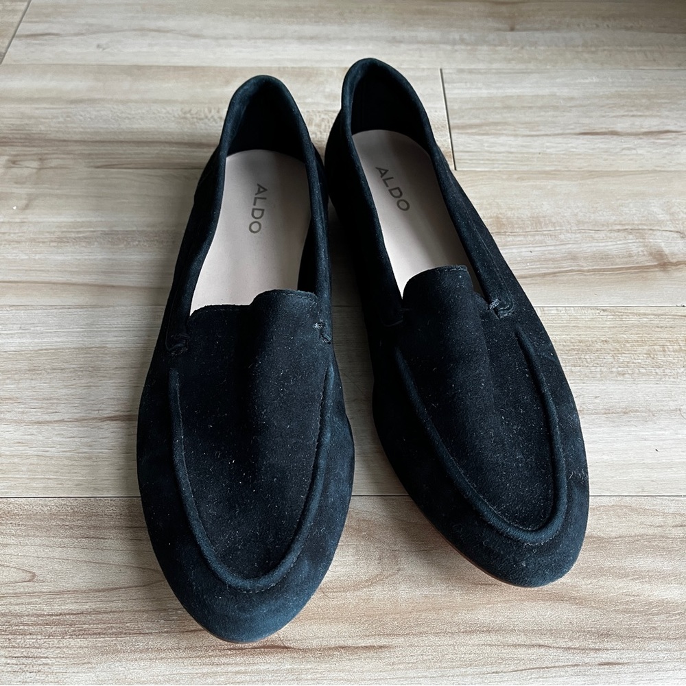 Aldo Black Velvet Slippers - Really good condition